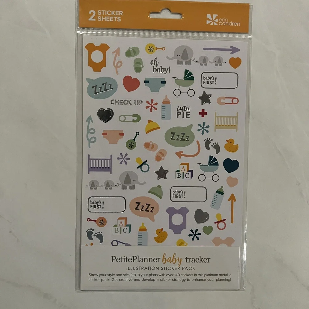 NWT Erin Condren PetitePlanner Baby Stickers